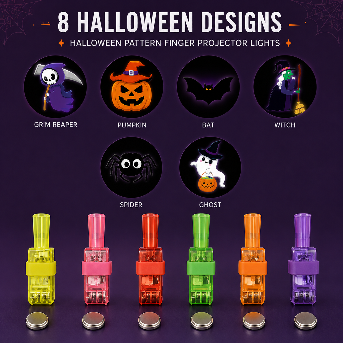 š Halloween Finger Projector Lights ā Mini Pattern Projector(36 pcs)