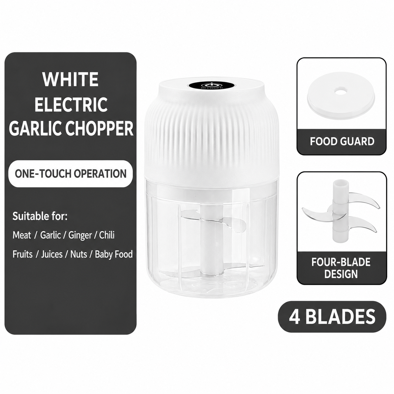 🔥Limited Time Buy One Get One Free!🔋 Wireless Mini Food Chopper with USB Charging✨