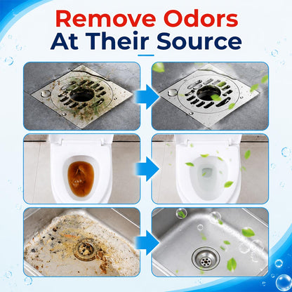 Deep-Cleaning Drain Tablets — Break Down Buildup, Remove Odors & Keep Water Flowing Freely