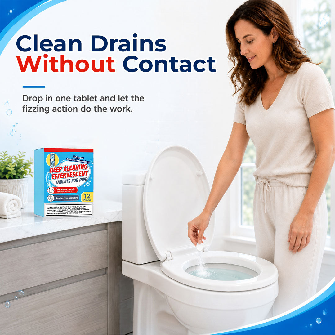 Deep-Cleaning Drain Tablets — Break Down Buildup, Remove Odors & Keep Water Flowing Freely