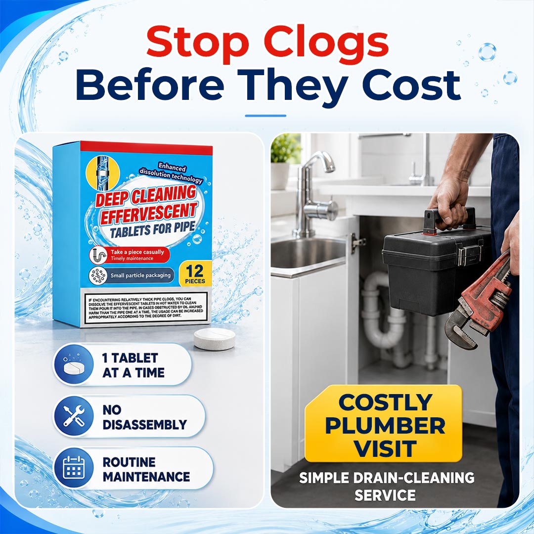 Deep-Cleaning Drain Tablets — Break Down Buildup, Remove Odors & Keep Water Flowing Freely