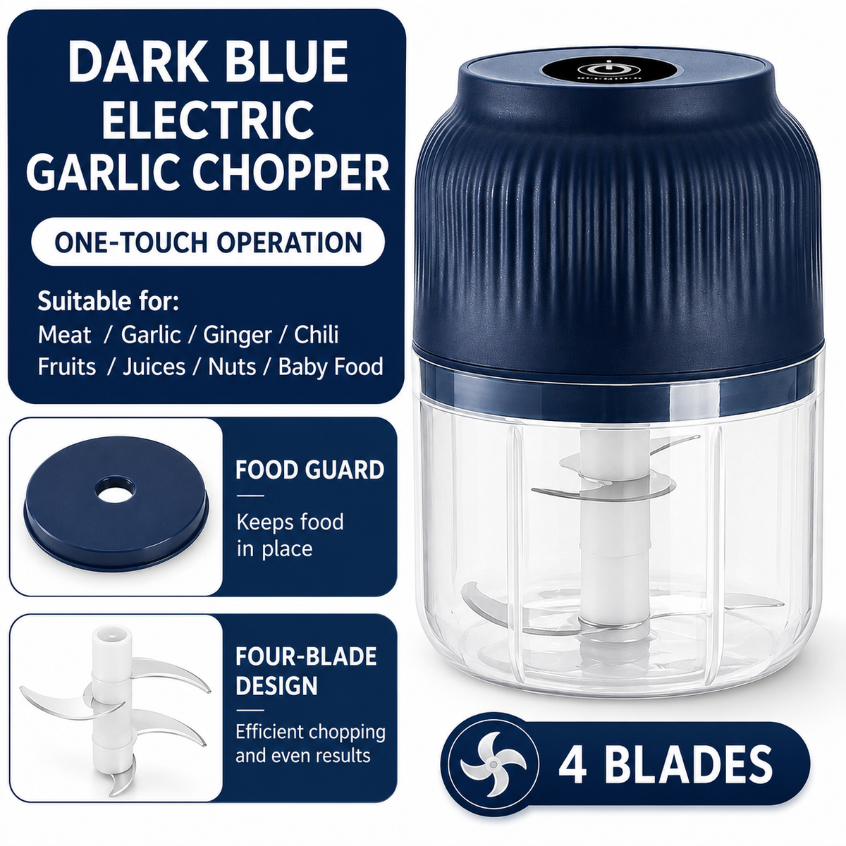 🔥Limited Time Buy One Get One Free!🔋 Wireless Mini Food Chopper with USB Charging✨