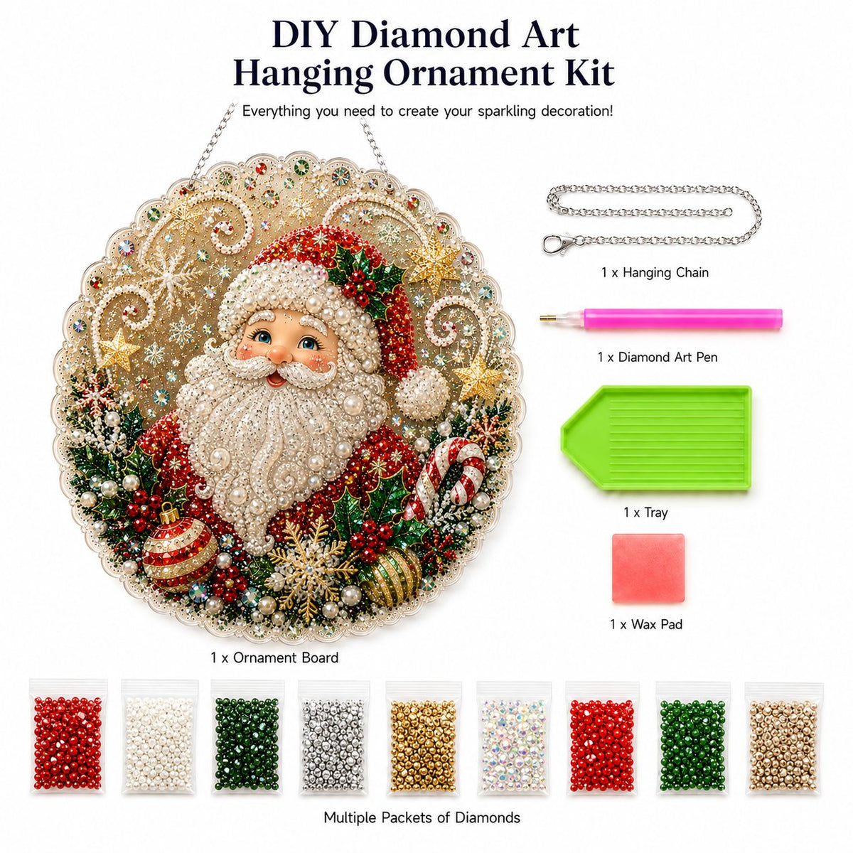 🎄Christmas DIY Diamond Painting Hanging Ornament Kit🎅💎(📦Buy 2 Free Shipping)