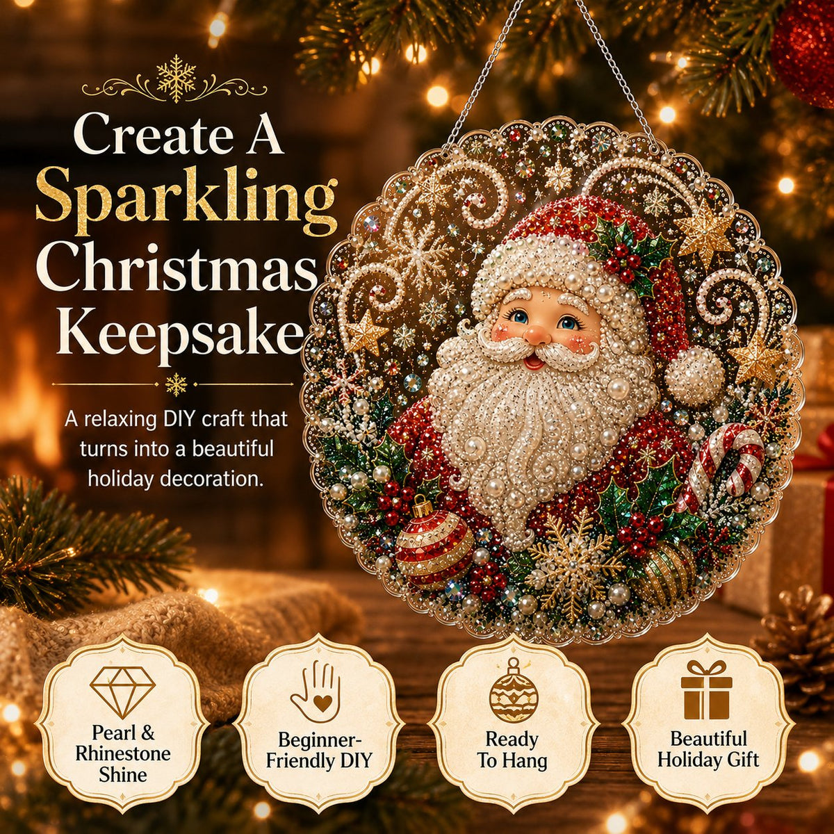 🎄Christmas DIY Diamond Painting Hanging Ornament Kit🎅💎(📦Buy 2 Free Shipping)